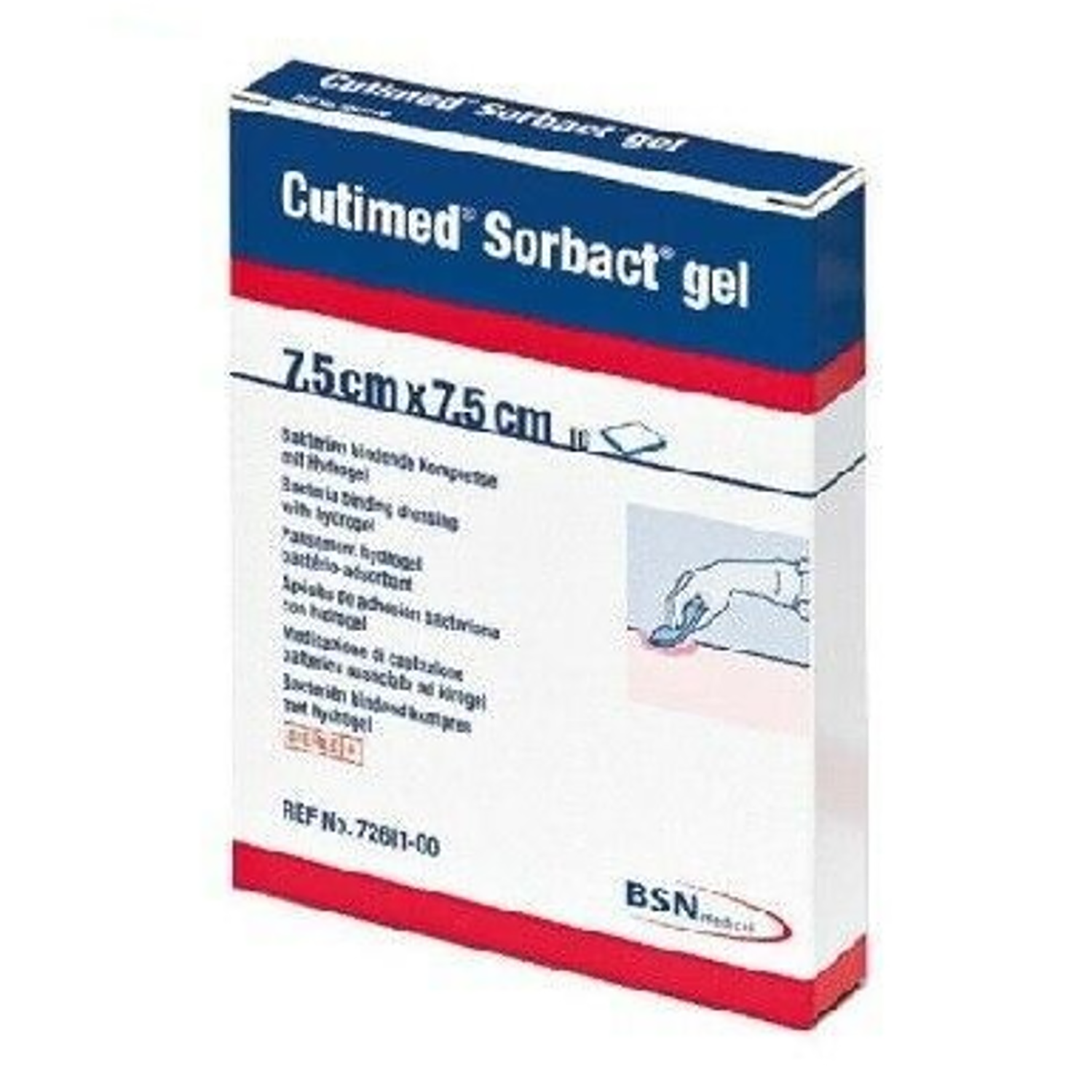 Cutimed Sorbact Gel Dressing | 7.5cm x 7.5cm | Pack of 10 Cutimed Sorbact Gel Dressing | 7.5cm x 7.5cm | Pack of 10