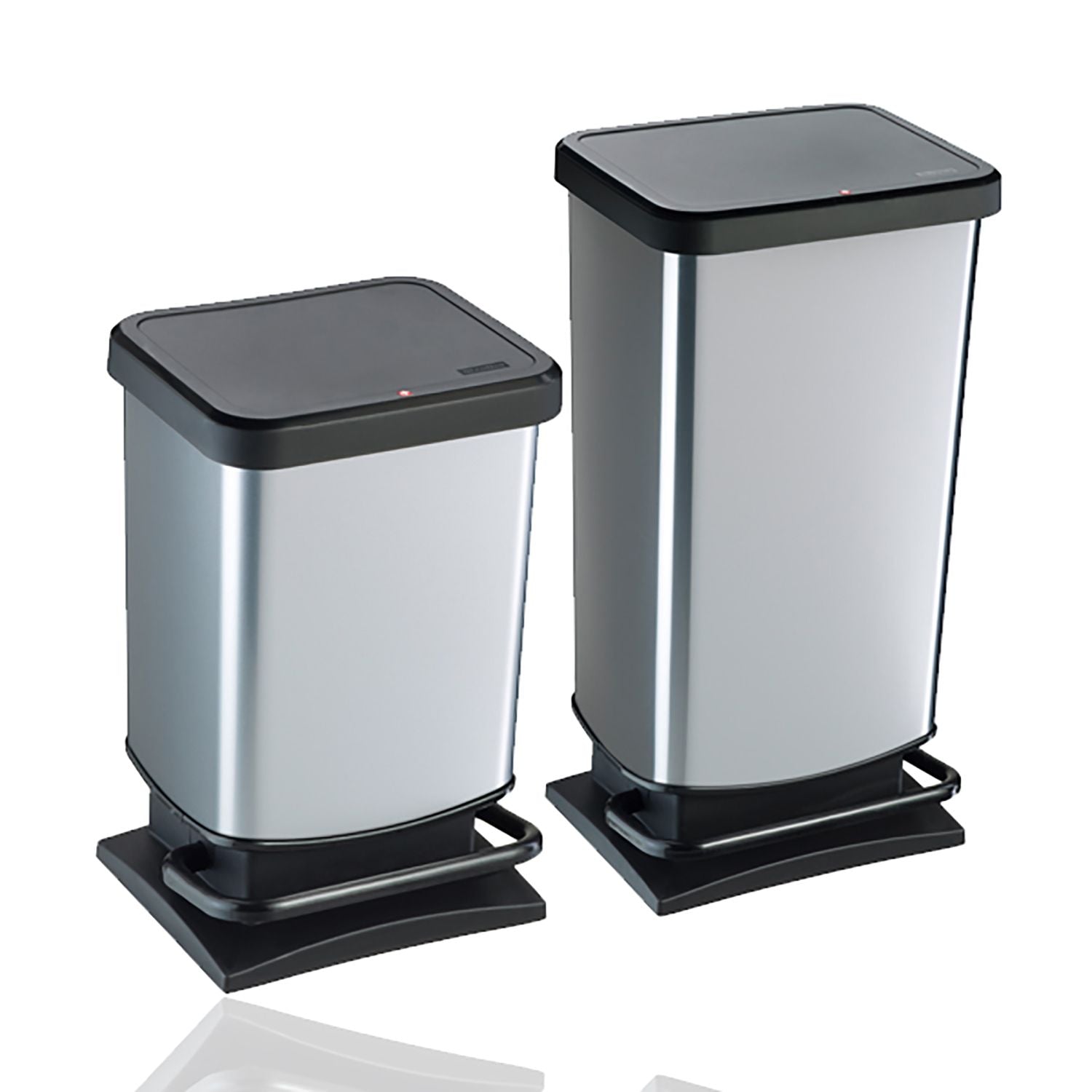 Pedal Bin | 45L | Plastic | Black | Premium Chromed | 45L