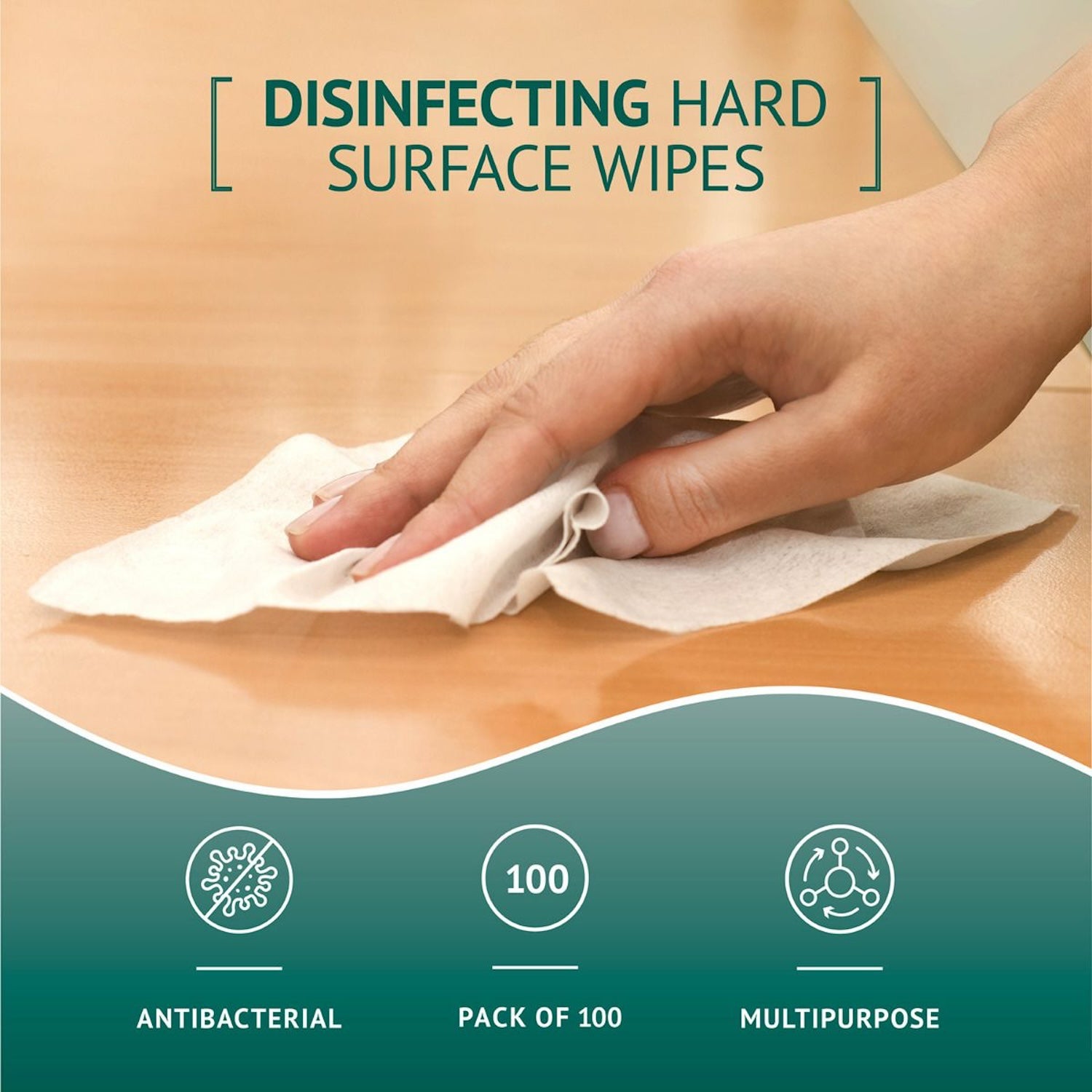 MediWipes Alcohol based Hard Surface Wipes | Medium | Pack of 100 (2)