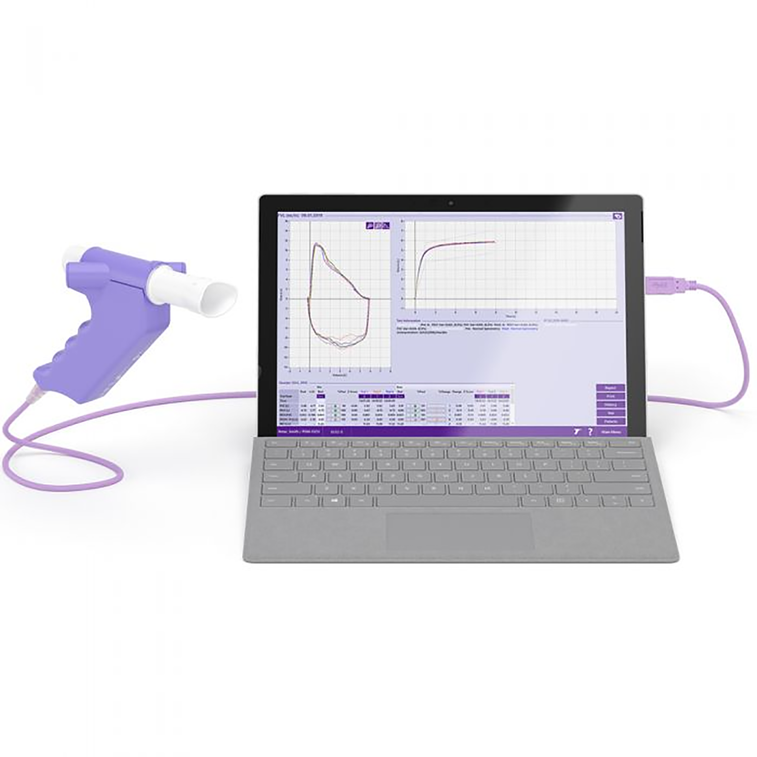 Easy on-PC Lightweight Spirometer with Diagnostic Software