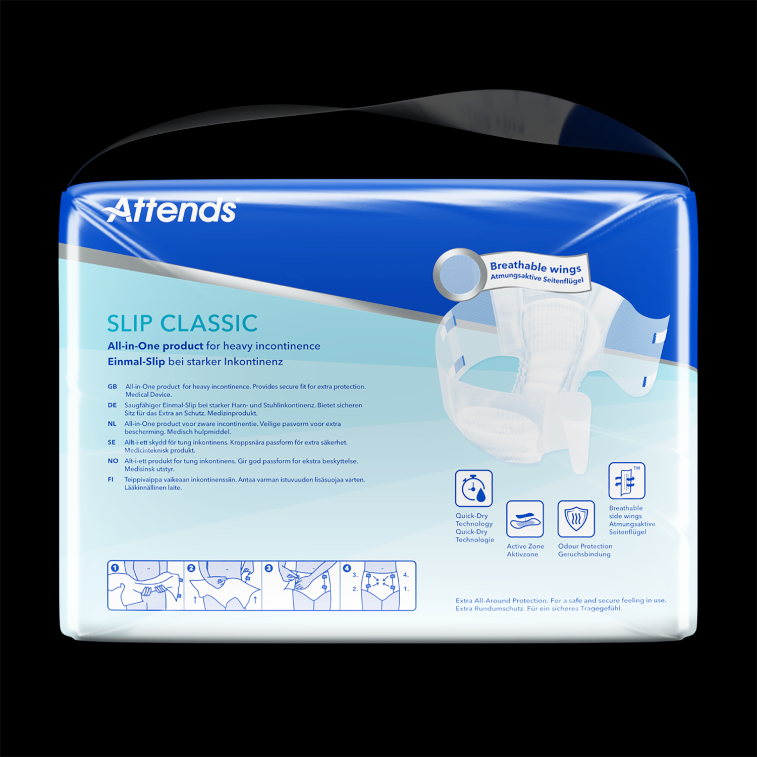 Attends Slip Classic 10 | Large | Pack of 15 (3)
