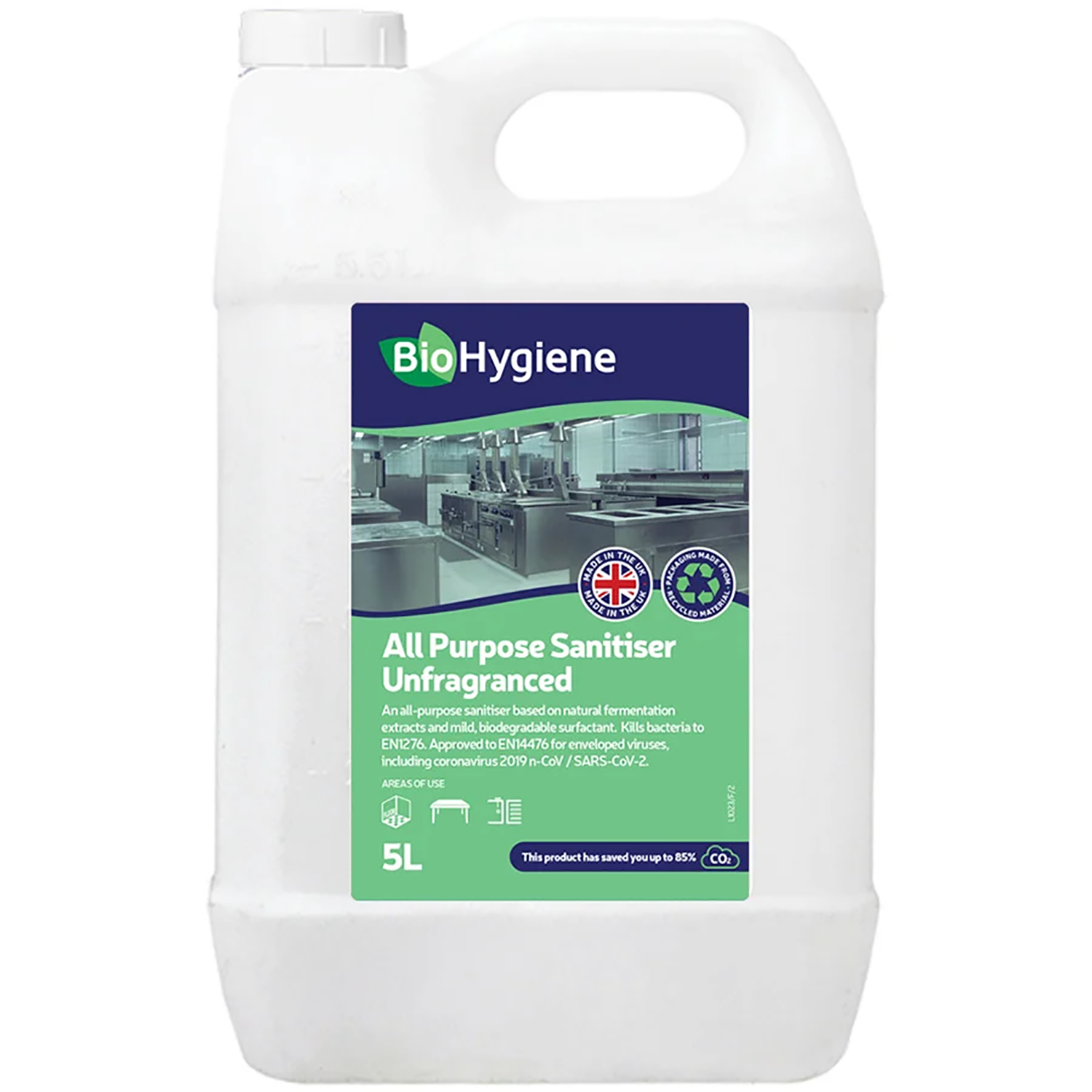 BioHygiene All Purpose Sanitiser RTU Unfragranced 5L Single biohygiene-all-purpose-sanitiser-rtu-unfragranced-5l-single