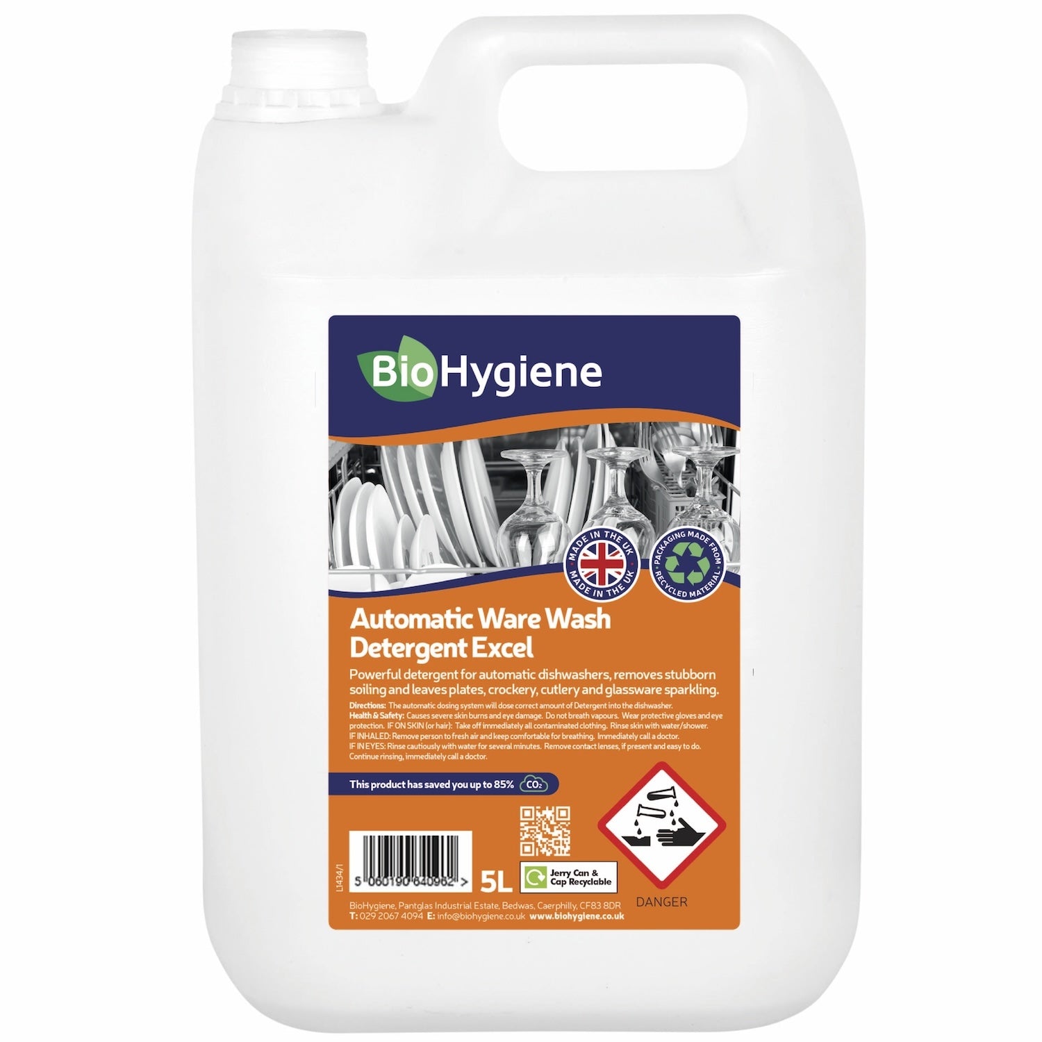 BioHygiene Automatic Ware Wash Detergent Excel | 5L | Single