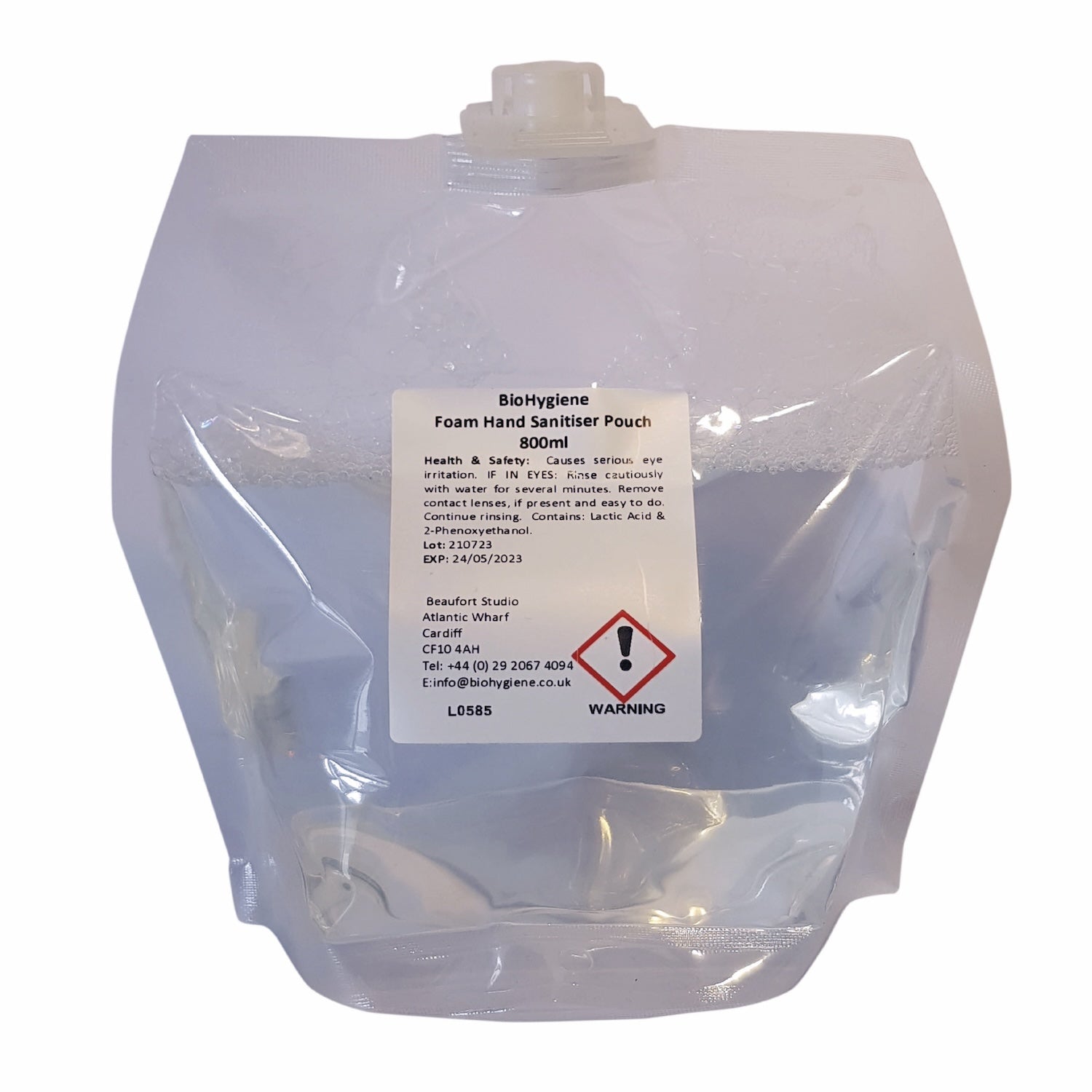 BioHygiene Hand Sanitiser Pouch Refill | 800ml | Single