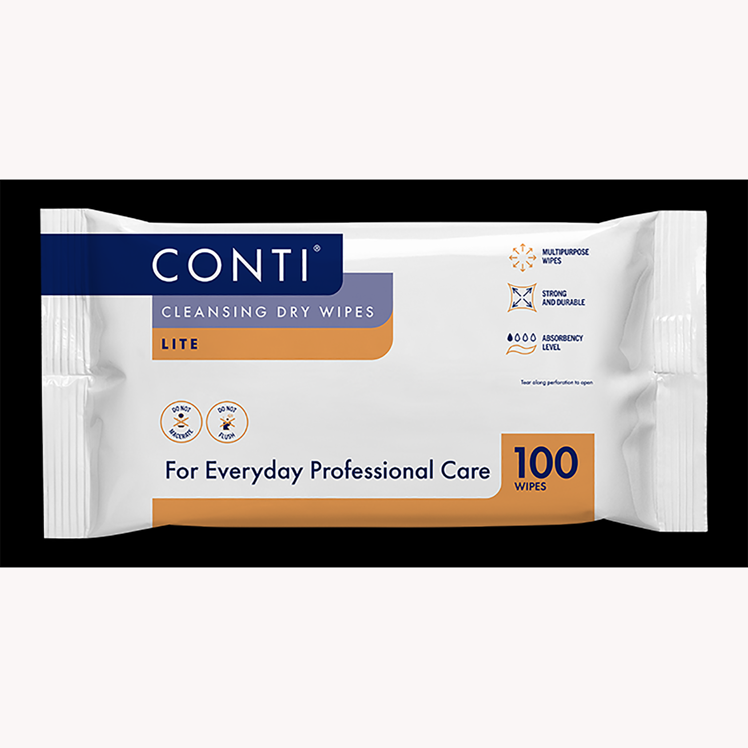 Conti Lite Patient Cleansing Dry Wipes | Large | Pack of 100