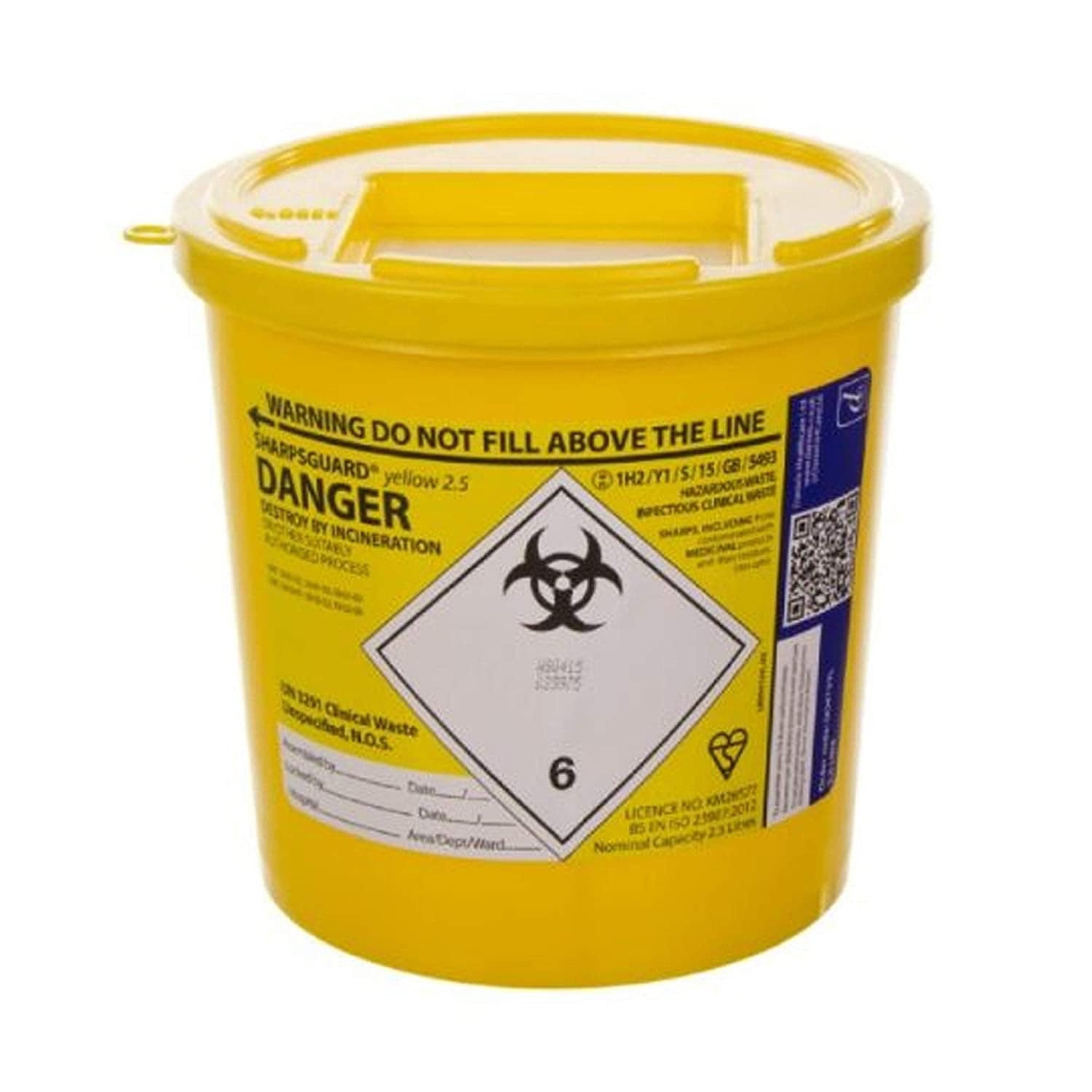 Sharpsguard Yellow Sharps Bin | 5L