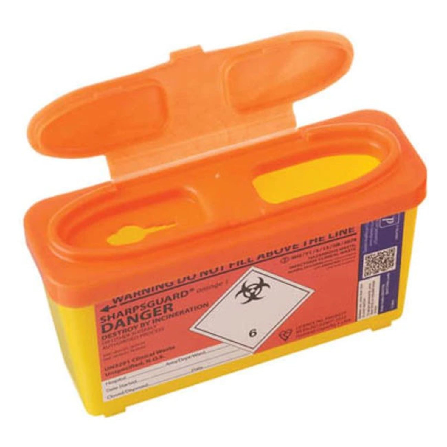 Sharpsguard Orange Sharps Bin | 1L