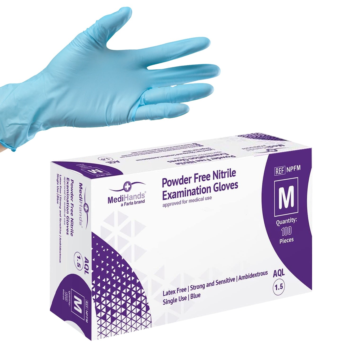 Farla Medical MediHands Disposable Small Nitrile Gloves