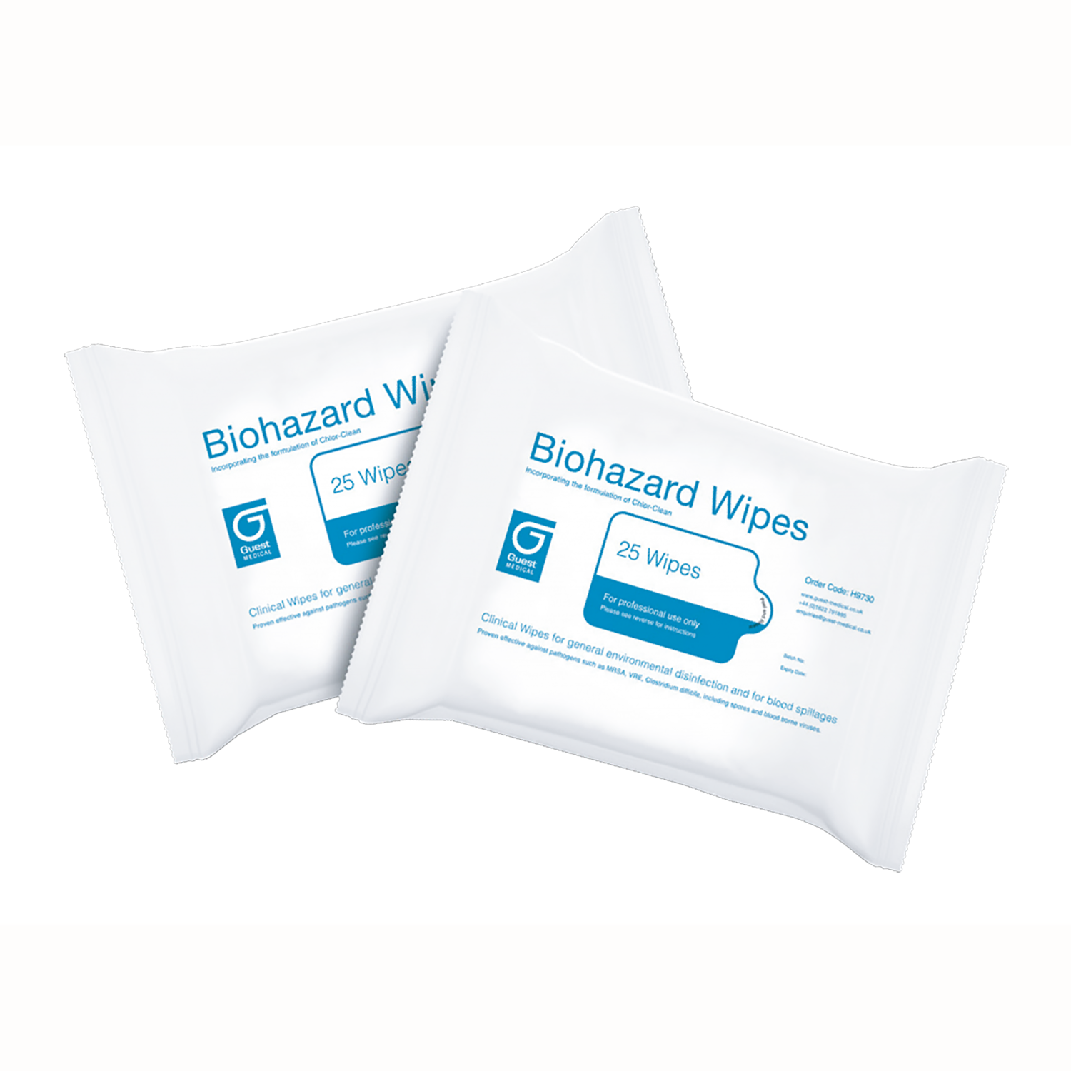 Biohazard Wipes | Pack of 25 Wipes (1)