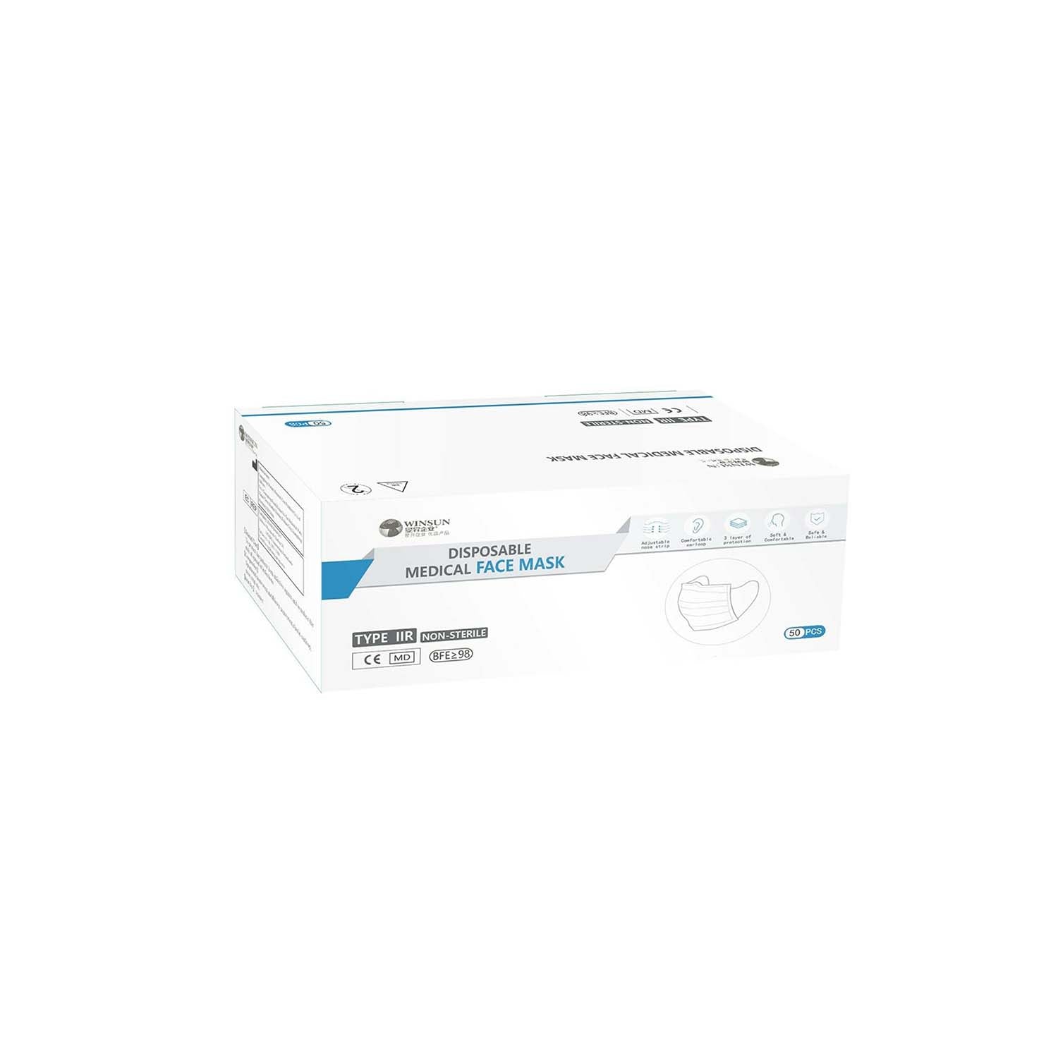 Surgical Type IIR Facemask | Blue | Pack of 50 (2)