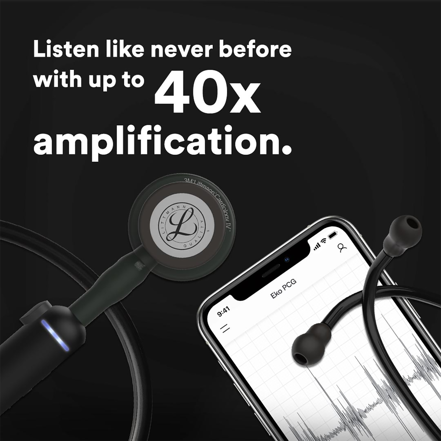3M Littmann CORE Digital Stethoscope | Black (6)