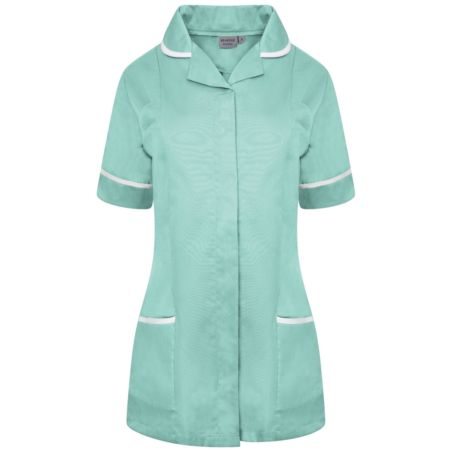 Ladies Healthcare Tunic | Round Collar | Eau de Nil/White Trim