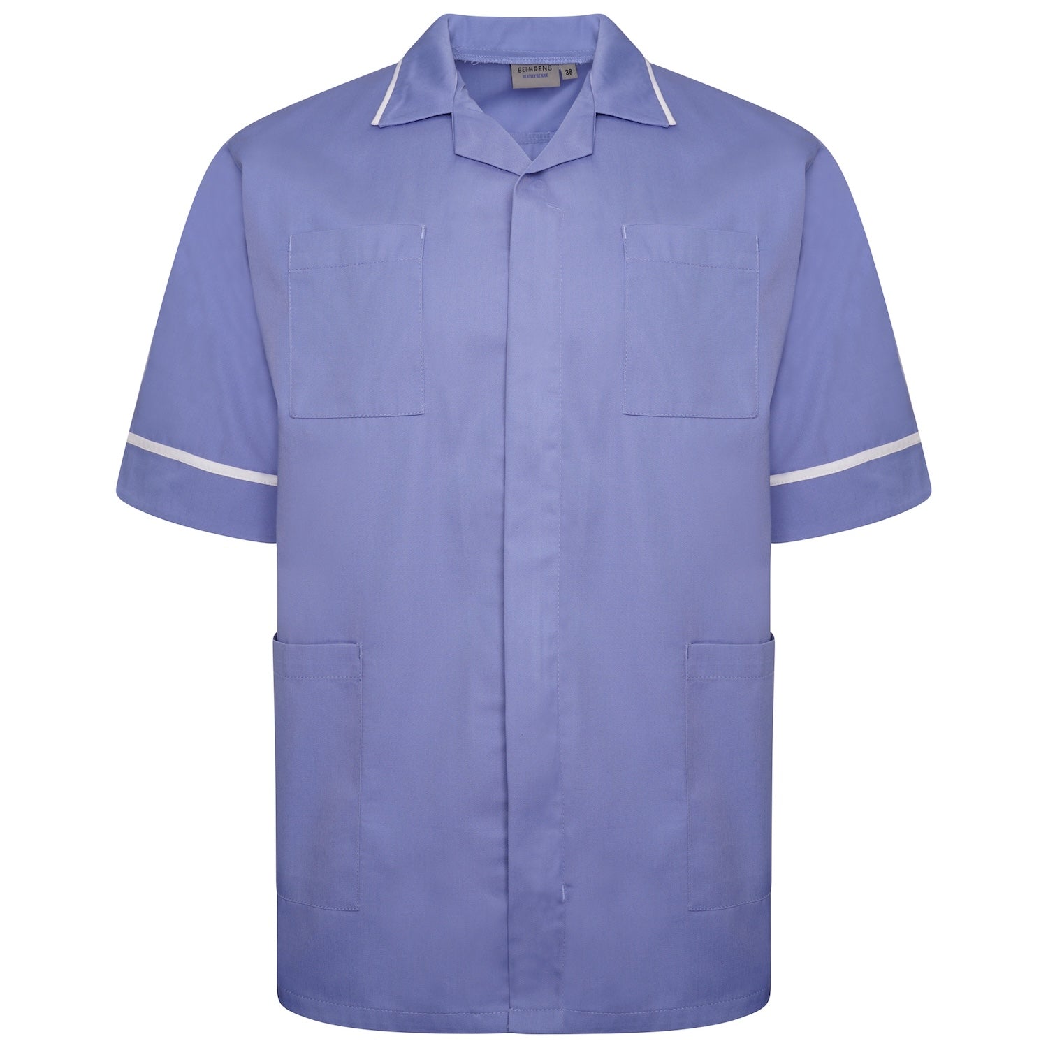 Mens Healthcare Tunic | Metro Blue/White Trim