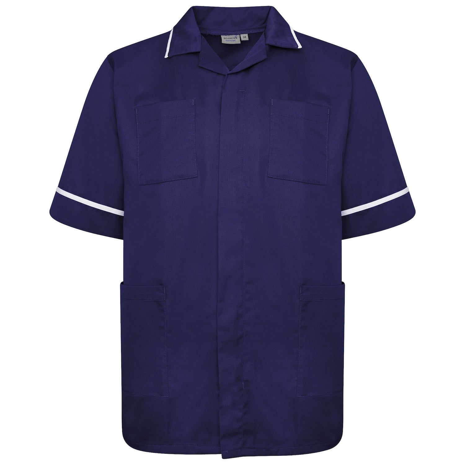 Mens Healthcare Tunic | Navy/White Trim