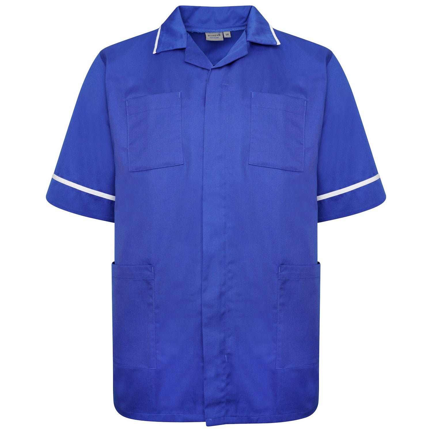Mens Healthcare Tunic | Royal/White Trim