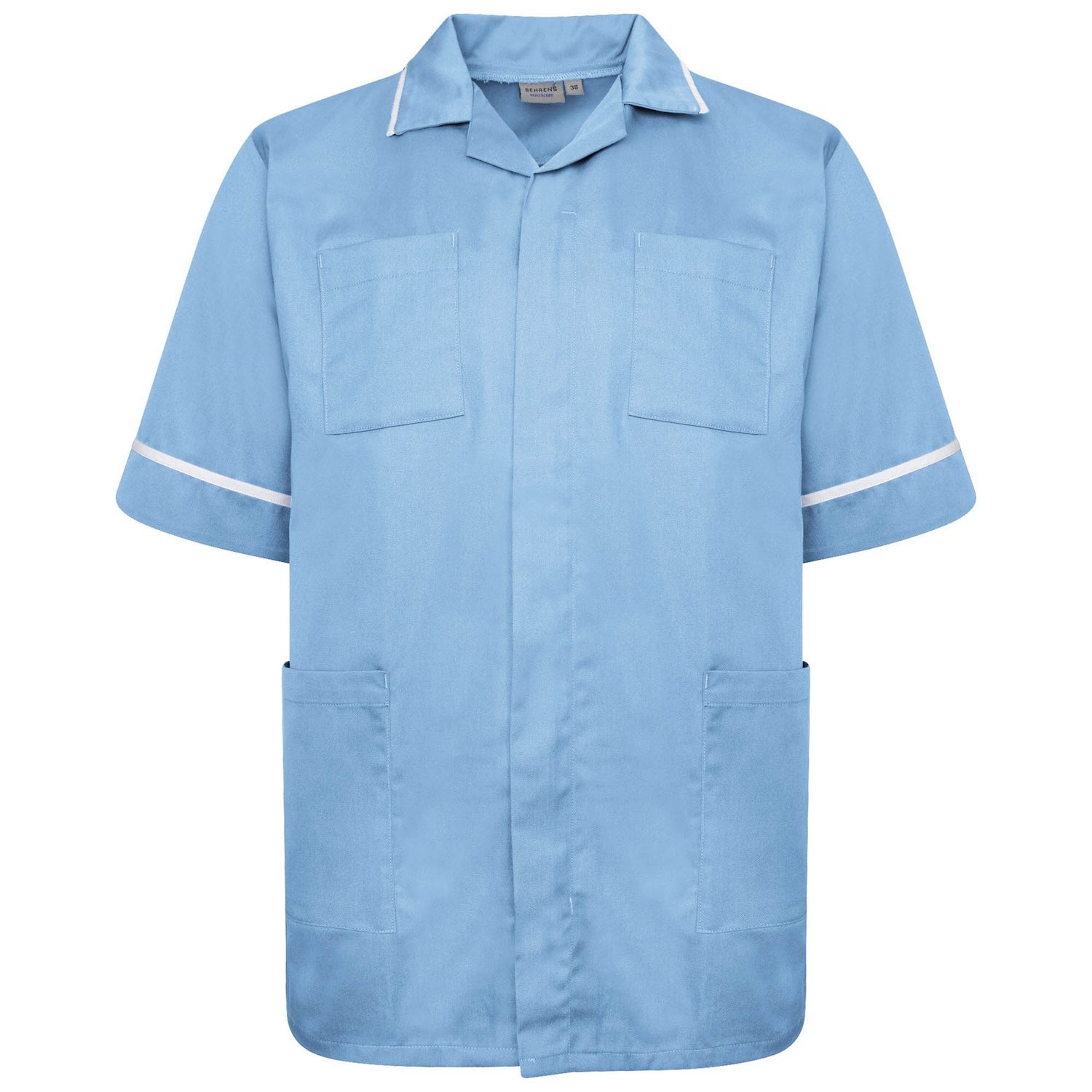 Mens Healthcare Tunic | Sky/White Trim
