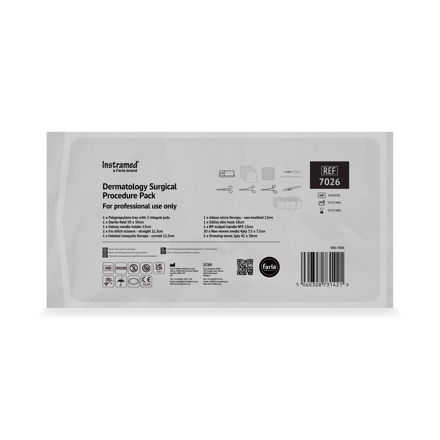 Instramed Dermatology Surgical Procedure Pack (3)