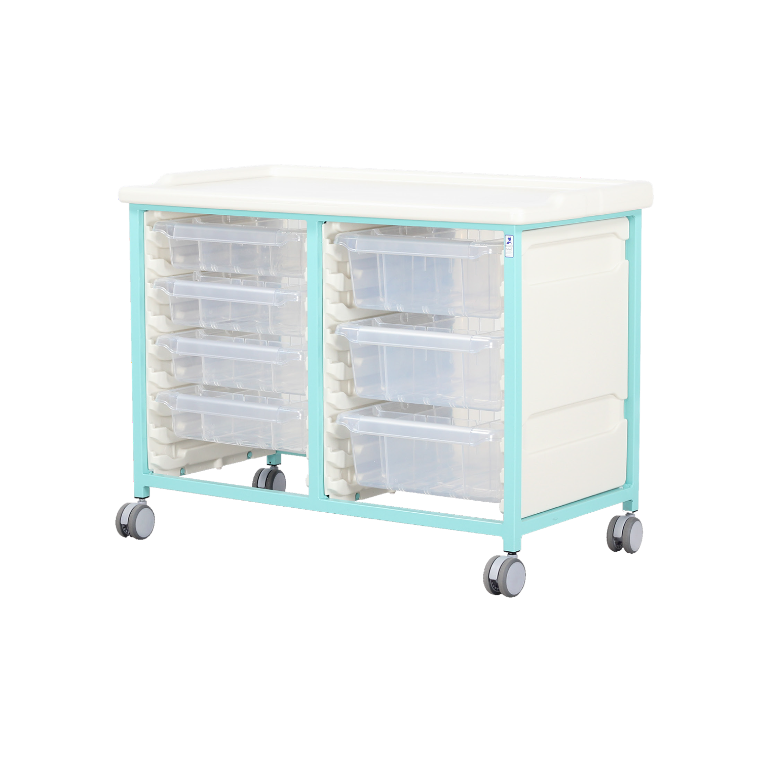 Tray Trolleys | Low Level | 4 Small, 3 x Deep Trays