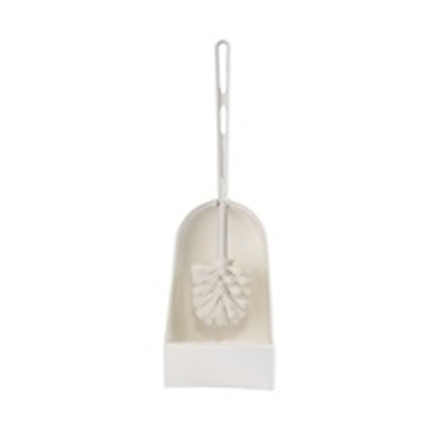 Semi-Closed Toilet Brush & Holder | White