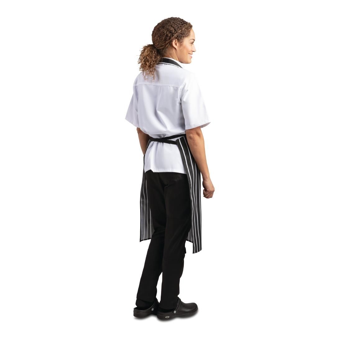 Bib Apron Butchers Stripe Black and White Apron | Single (2)
