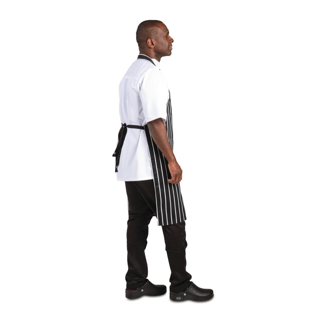 Bib Apron Butchers Stripe Black and White Apron | Single (4)
