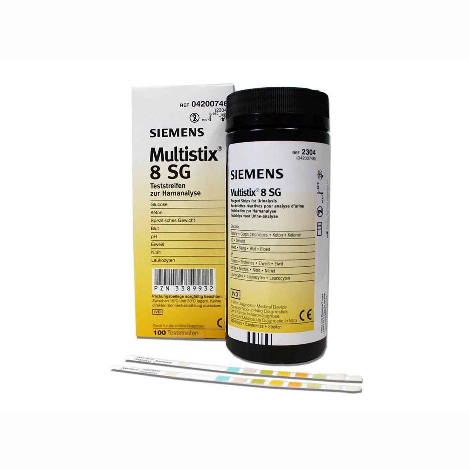 Siemens Multistix 8 SG Reagent Strips for Urinalysis | Pack of 100