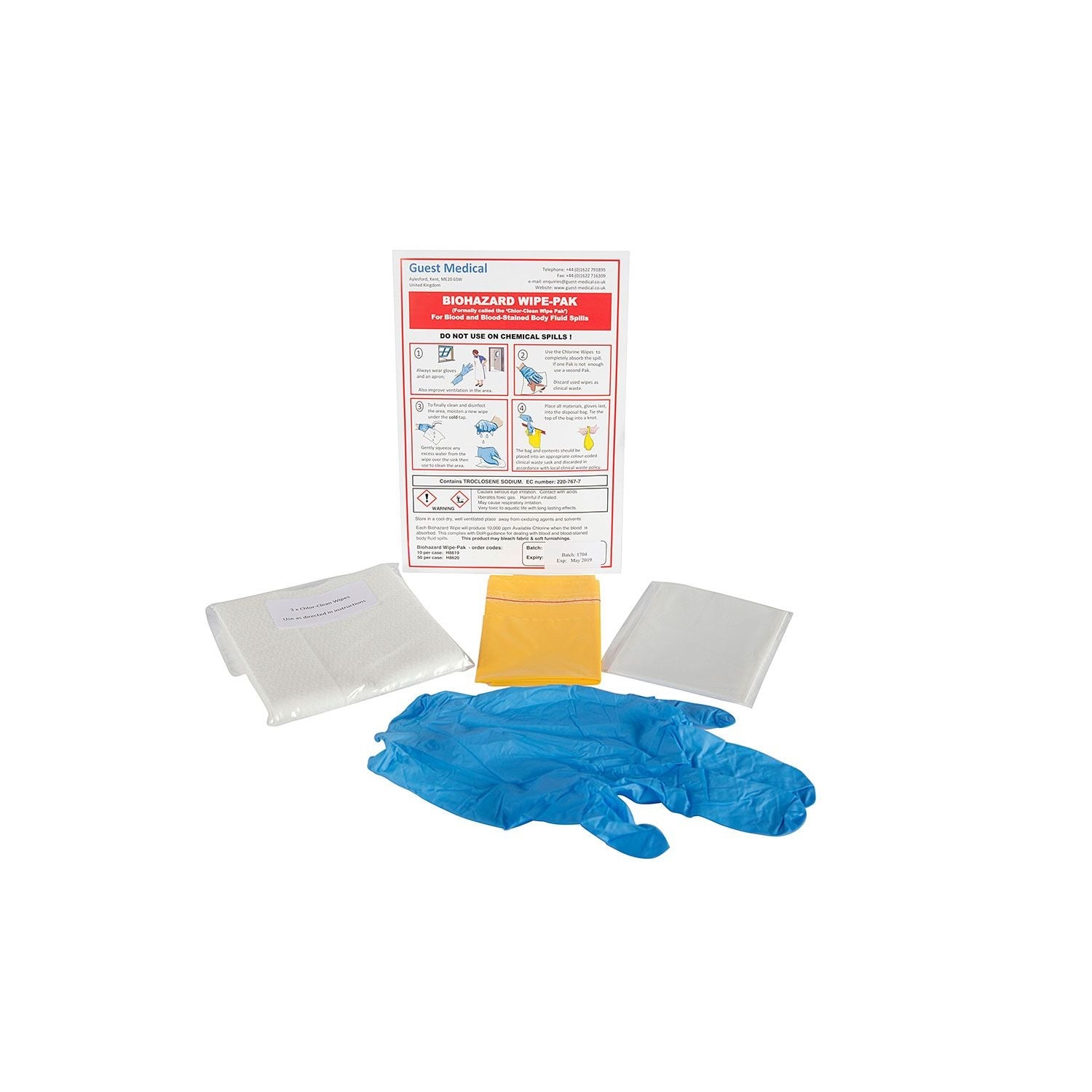 Single Use Biohazard Wipe Pack | Pack of 10