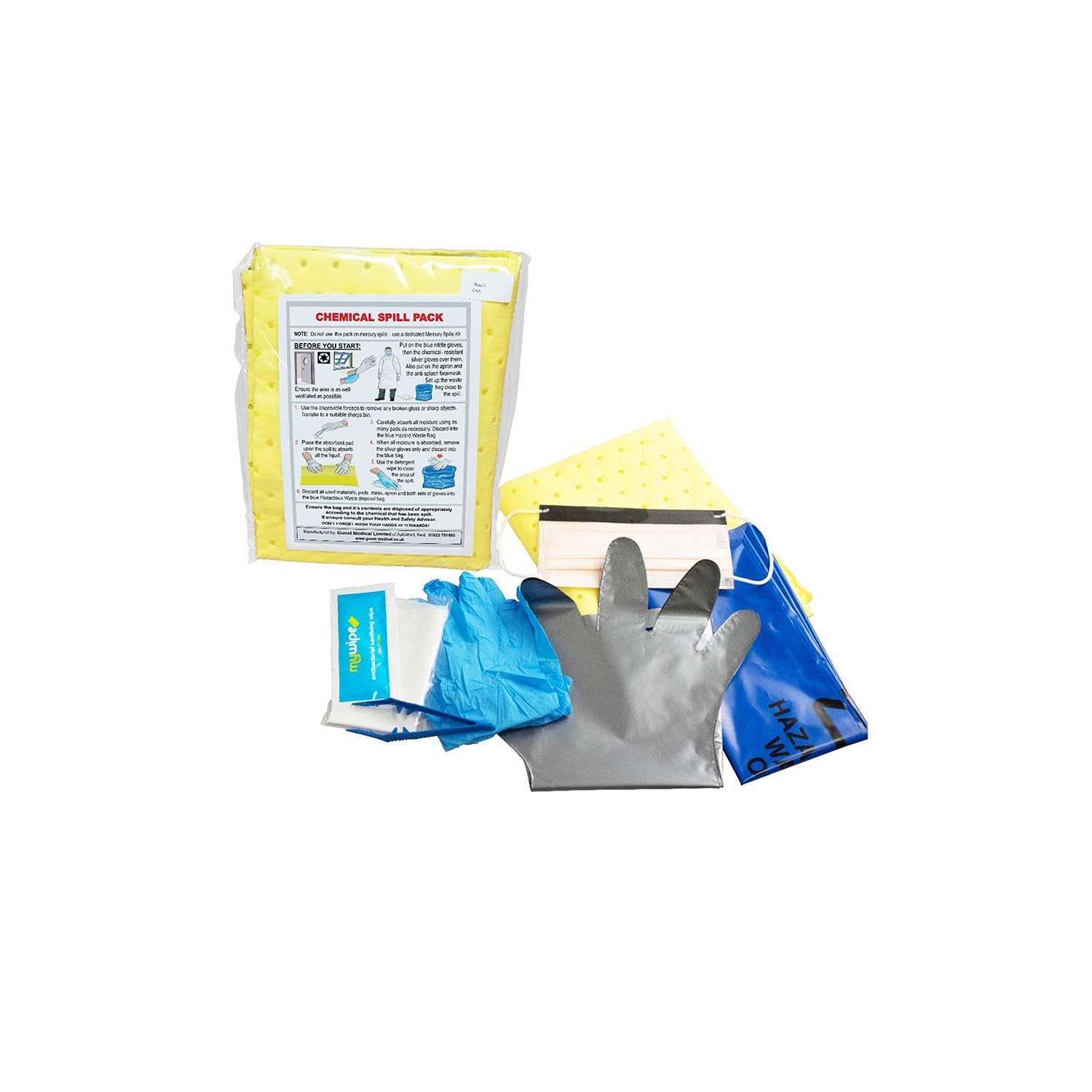 Single Use  Chemical Spill Pack | Pack of 4