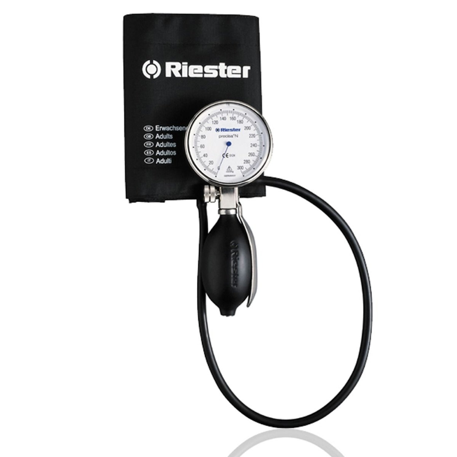 Riester Precisa N 1 Tube Aluminum Aneroid BPM Adult 64mm