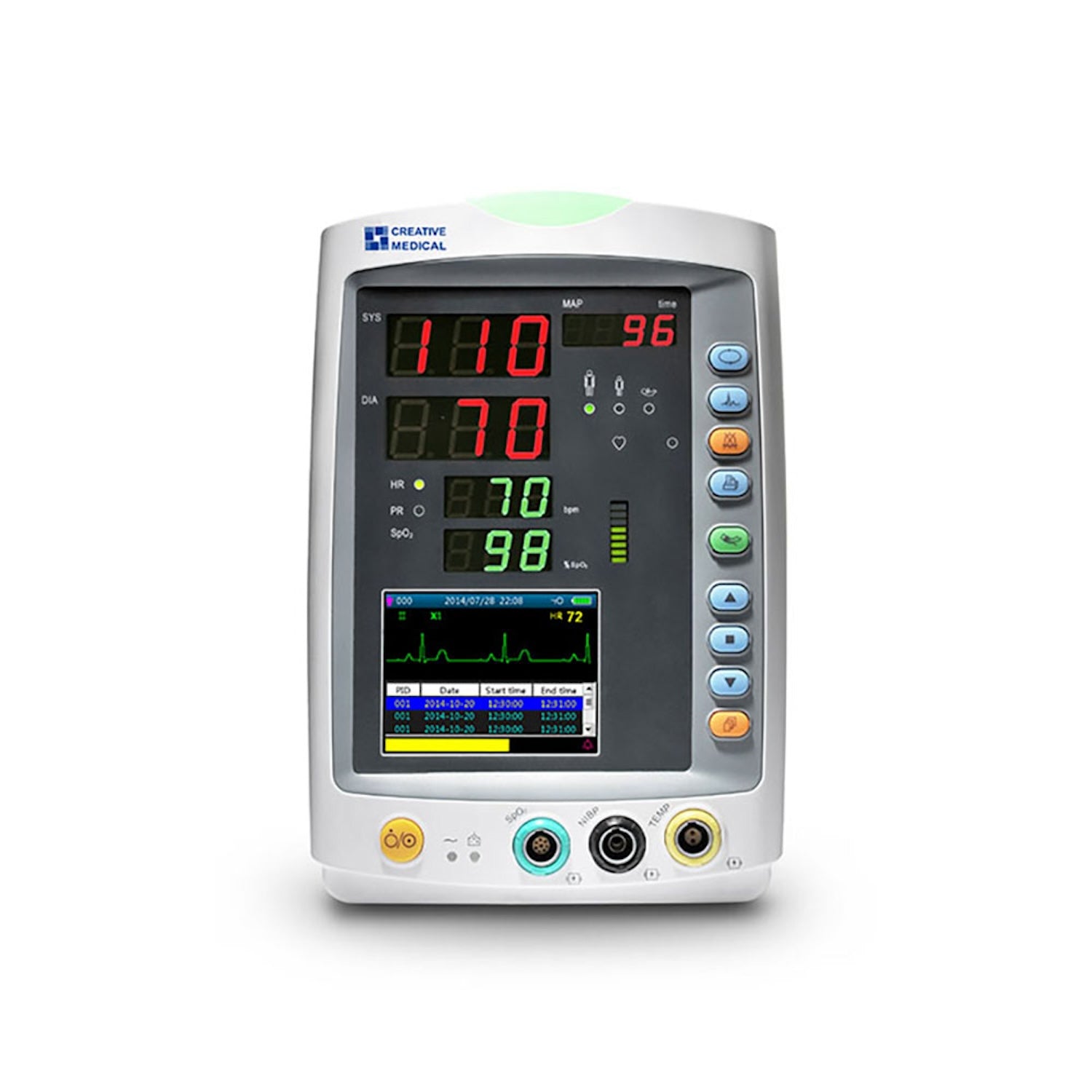 Creative PC-900Plus Touchscreen Vital Signs Monitor, Analogue SpO2, NI