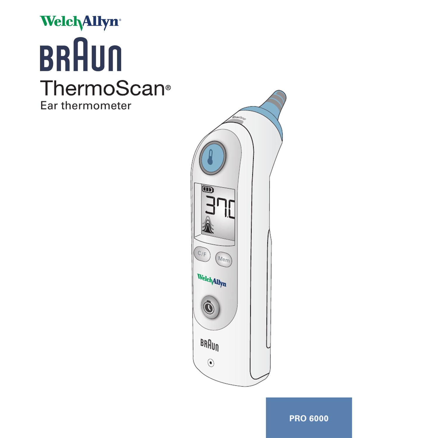 Welch Allyn Pro6000 Thermometer with Large Cradle (2)