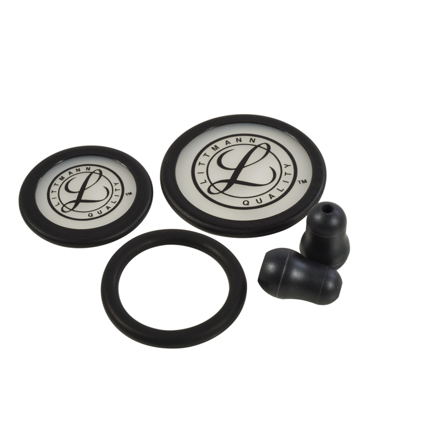 3M Littmann Stethoscope Spare Parts Kit | Classic III Cardiology IV & CORE | Black