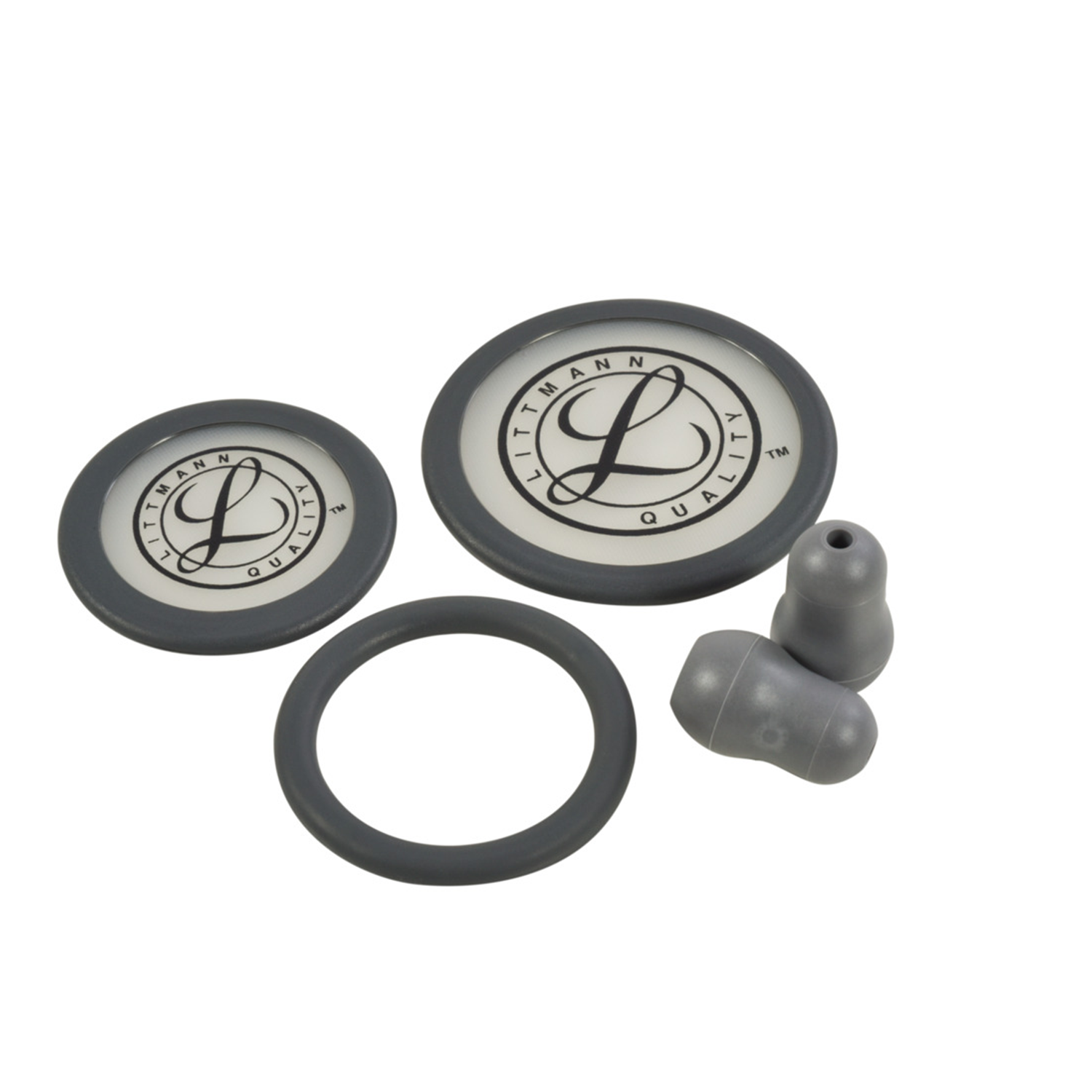 3M Littmann Stethoscope Spare Parts Kit | Classic III Cardiology IV & CORE | Grey (1)