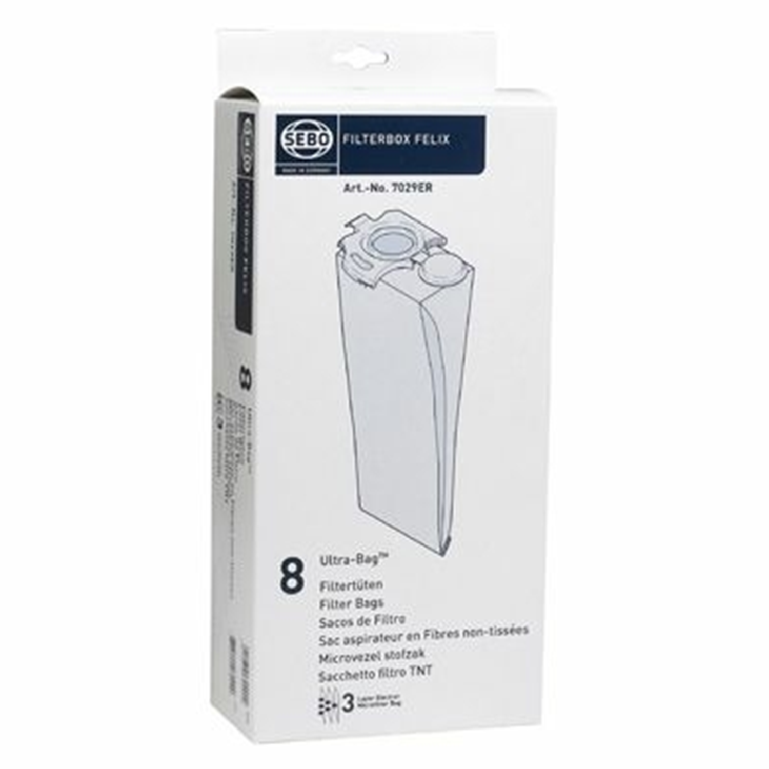 Sebo FELIX/DART Ultra-Bags | Filter Bags | Box of 8 (1)