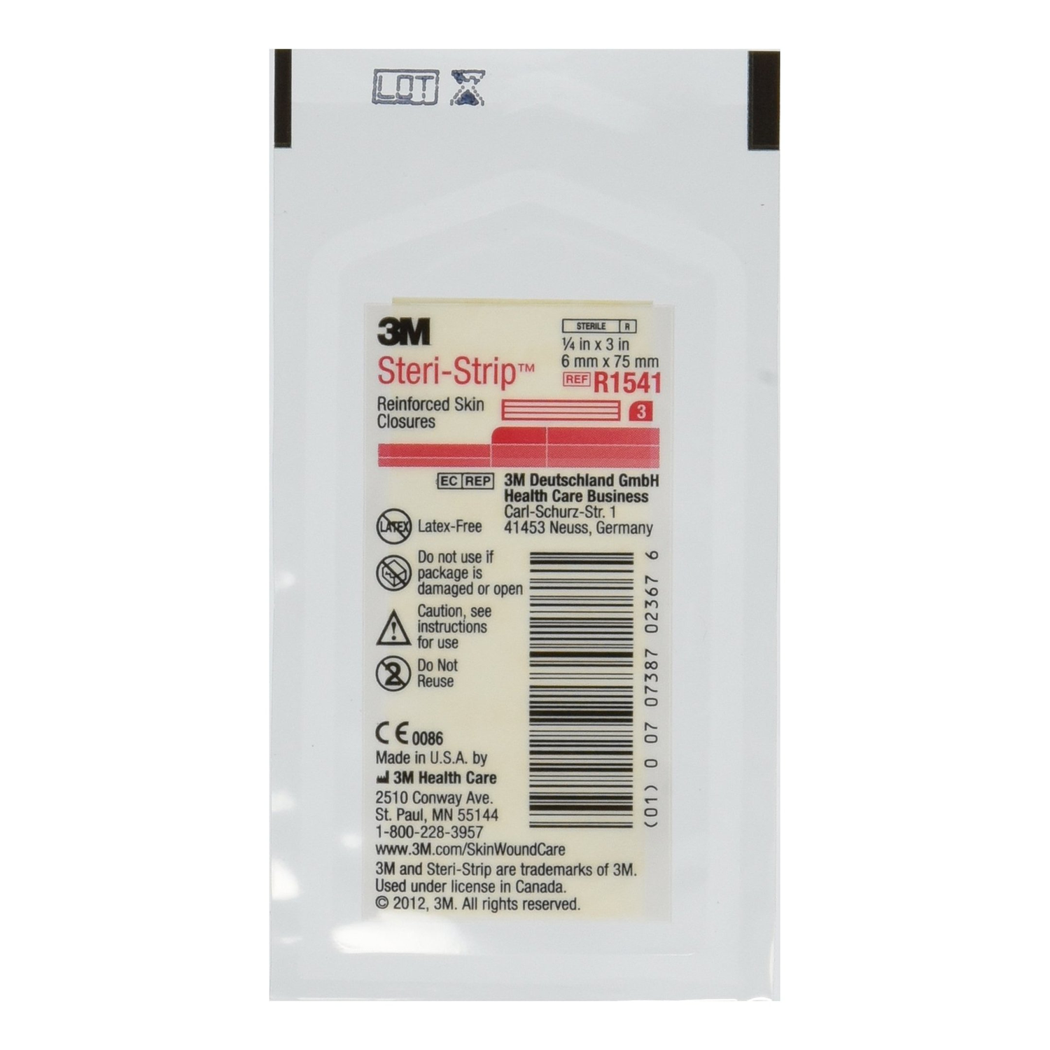 3M Steri-Strip Reinforced Adhesive Skin Closures | 6 x 75mm | Pack of 50 (1)