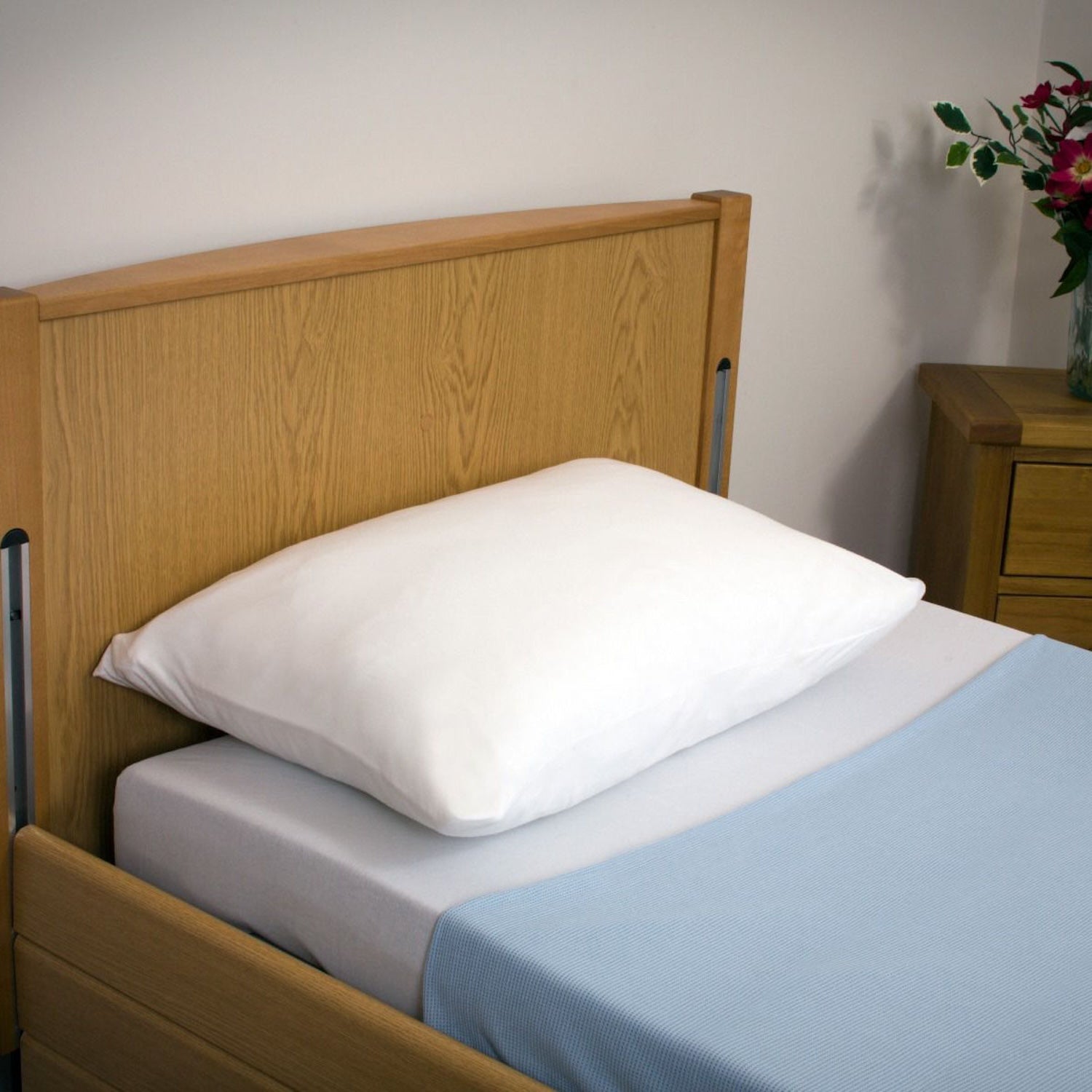 Pillowcase | Single | Flame Retardant Polyester | Pale Blue | Single