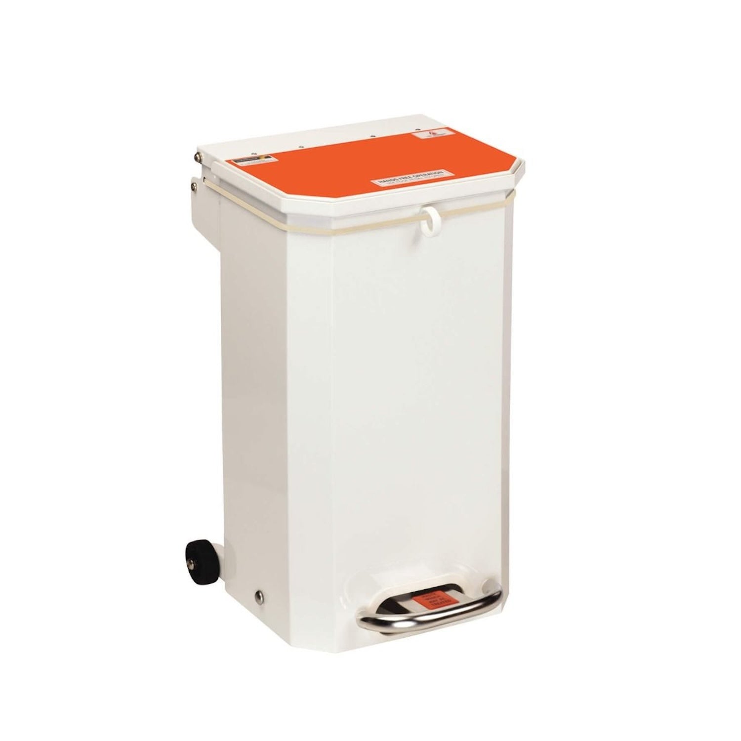 20 Litre Flame Retardant Waste Bin | Orange Lid