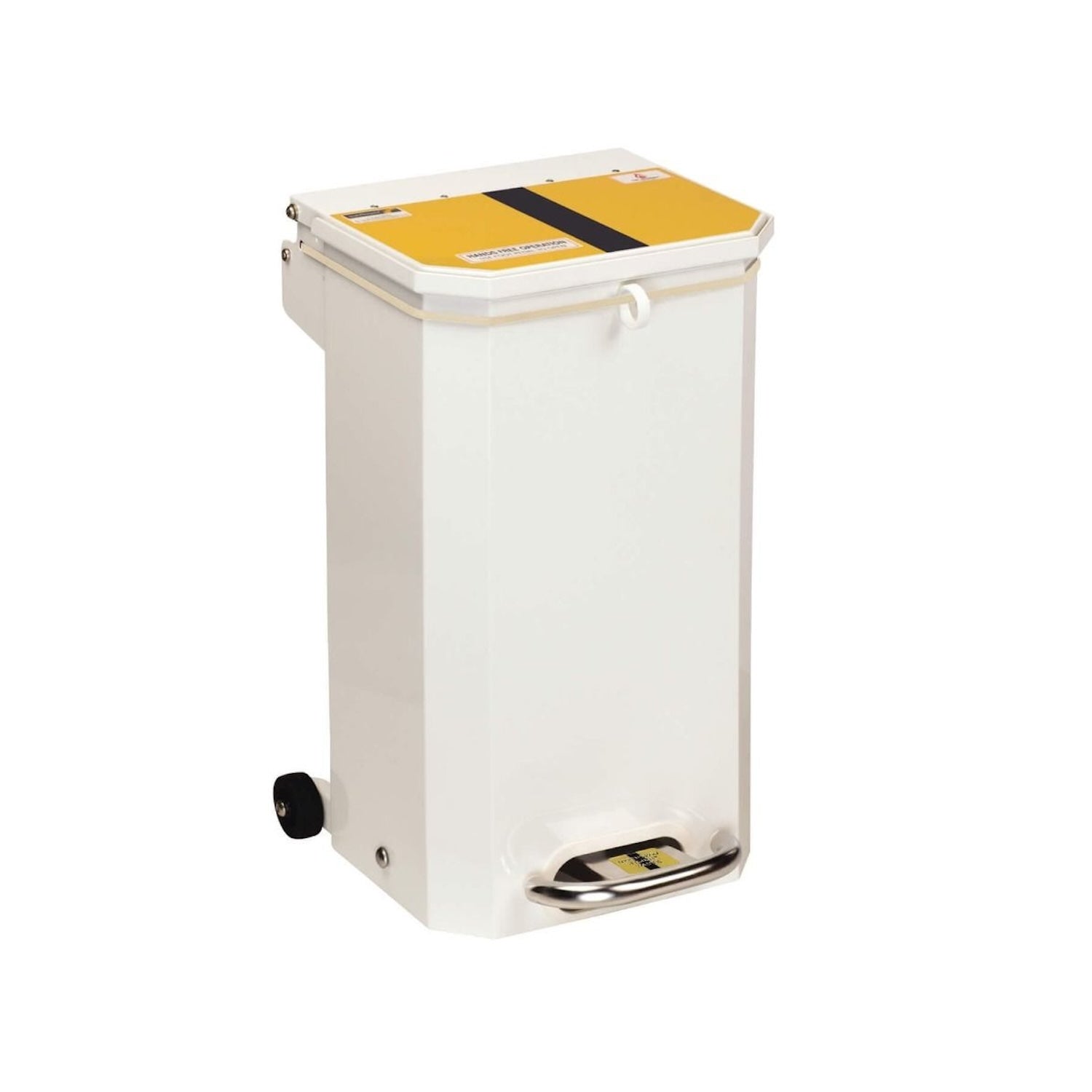 20 Litre Flame Retardant Waste Bin | Yellow/Black Lid