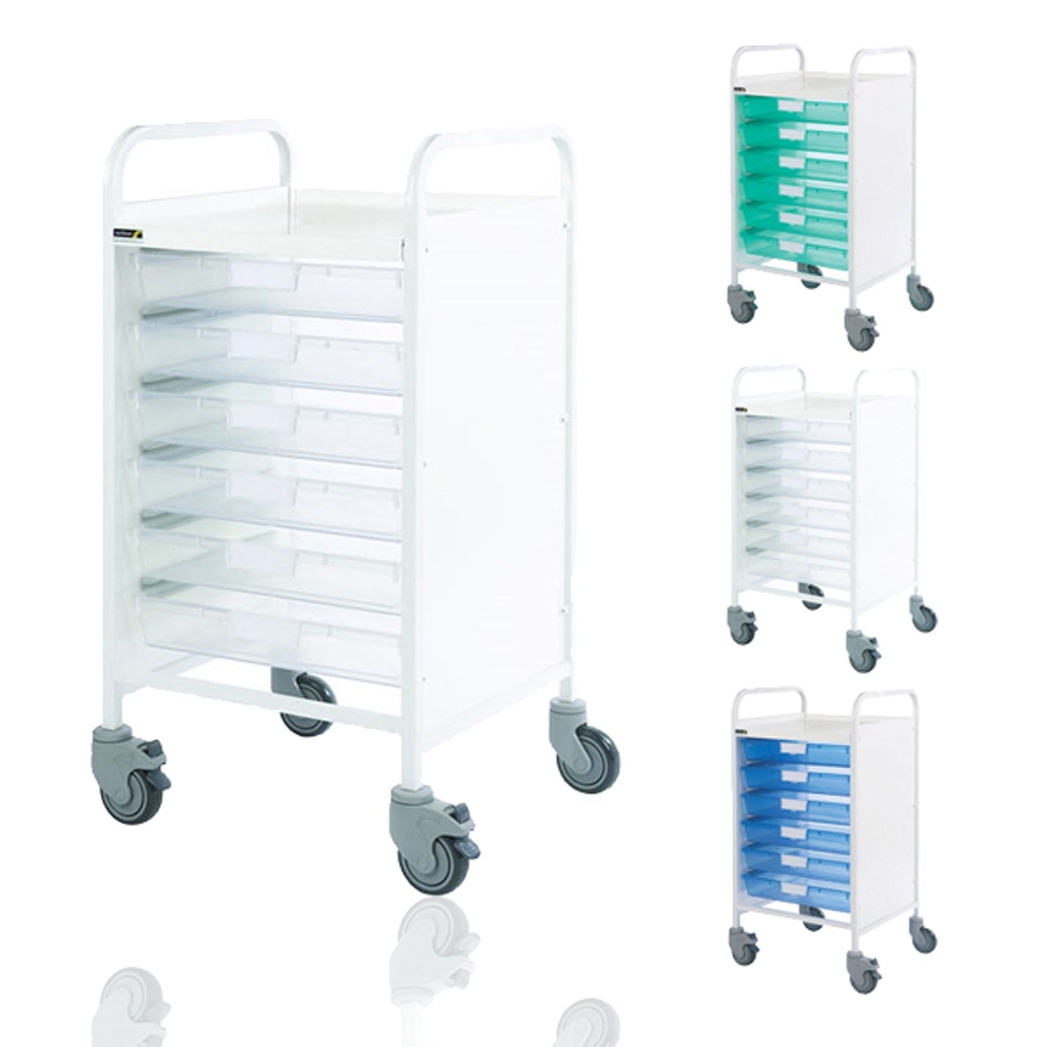 Sunflower Vista 50 Trolley | 6 Single Trays | Blue