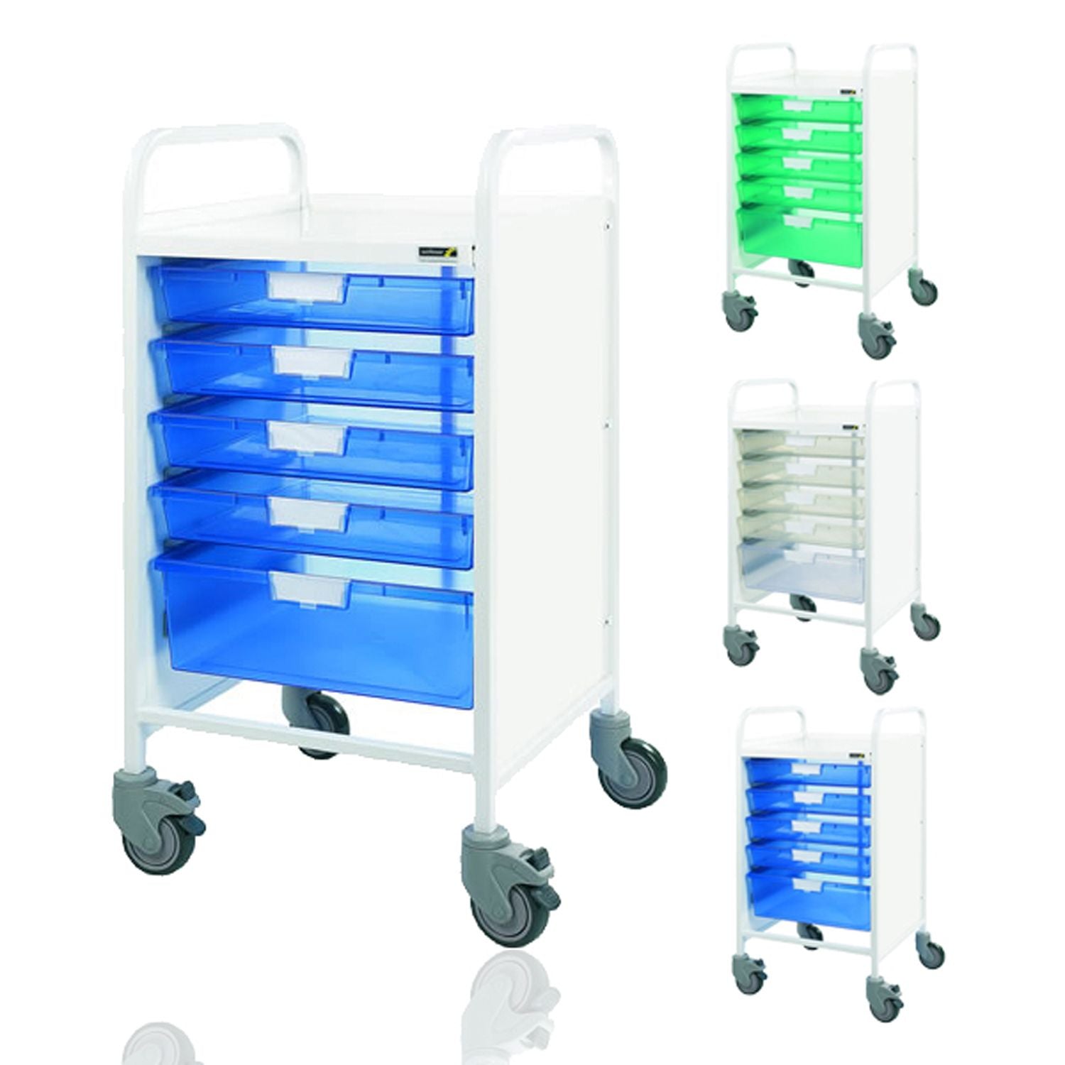 Sunflower Vista 50 Trolley | 4 Single Trays & 1 Double Depth Tray