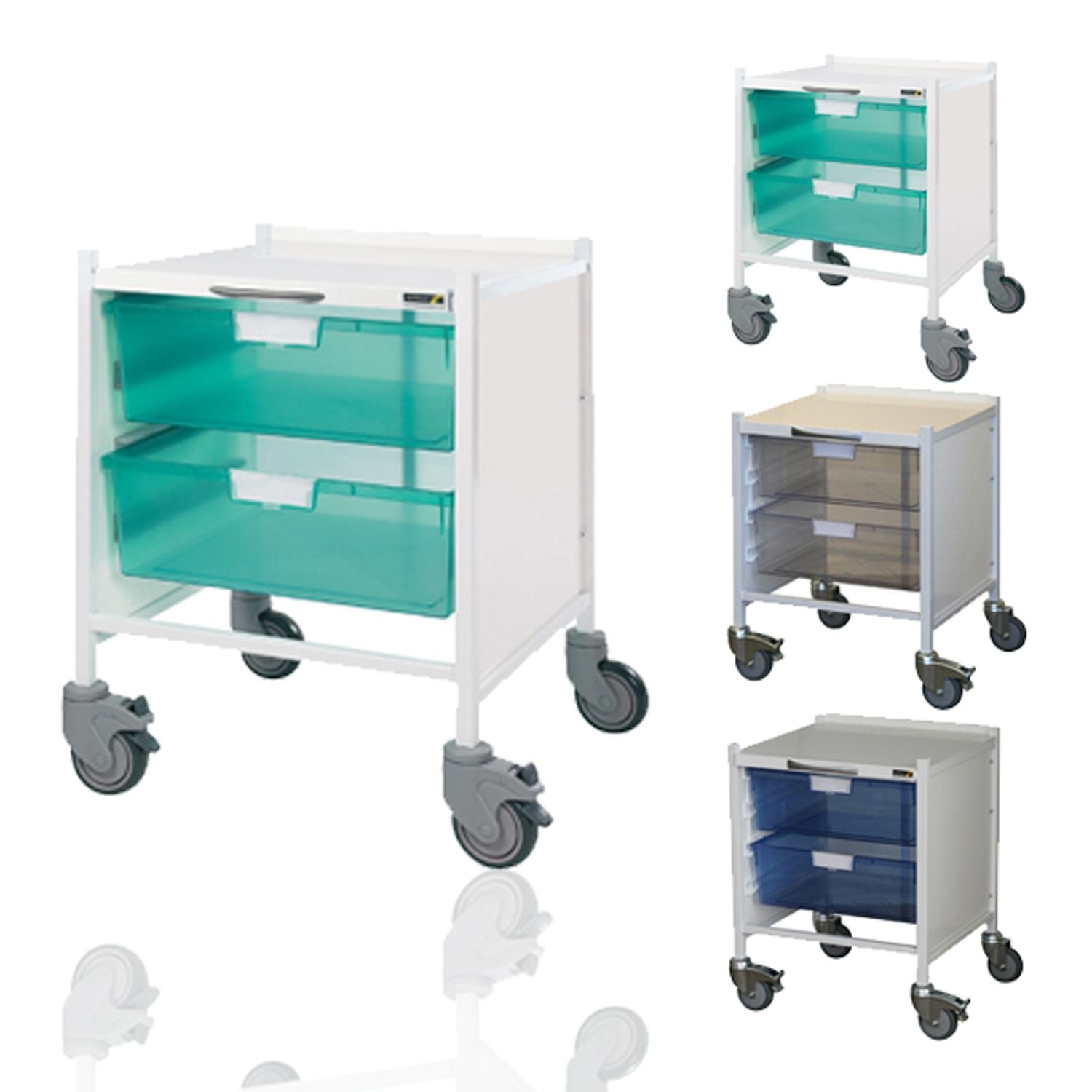 Sunflower Vista 15 Trolley | Two Double Depth Trays | Green