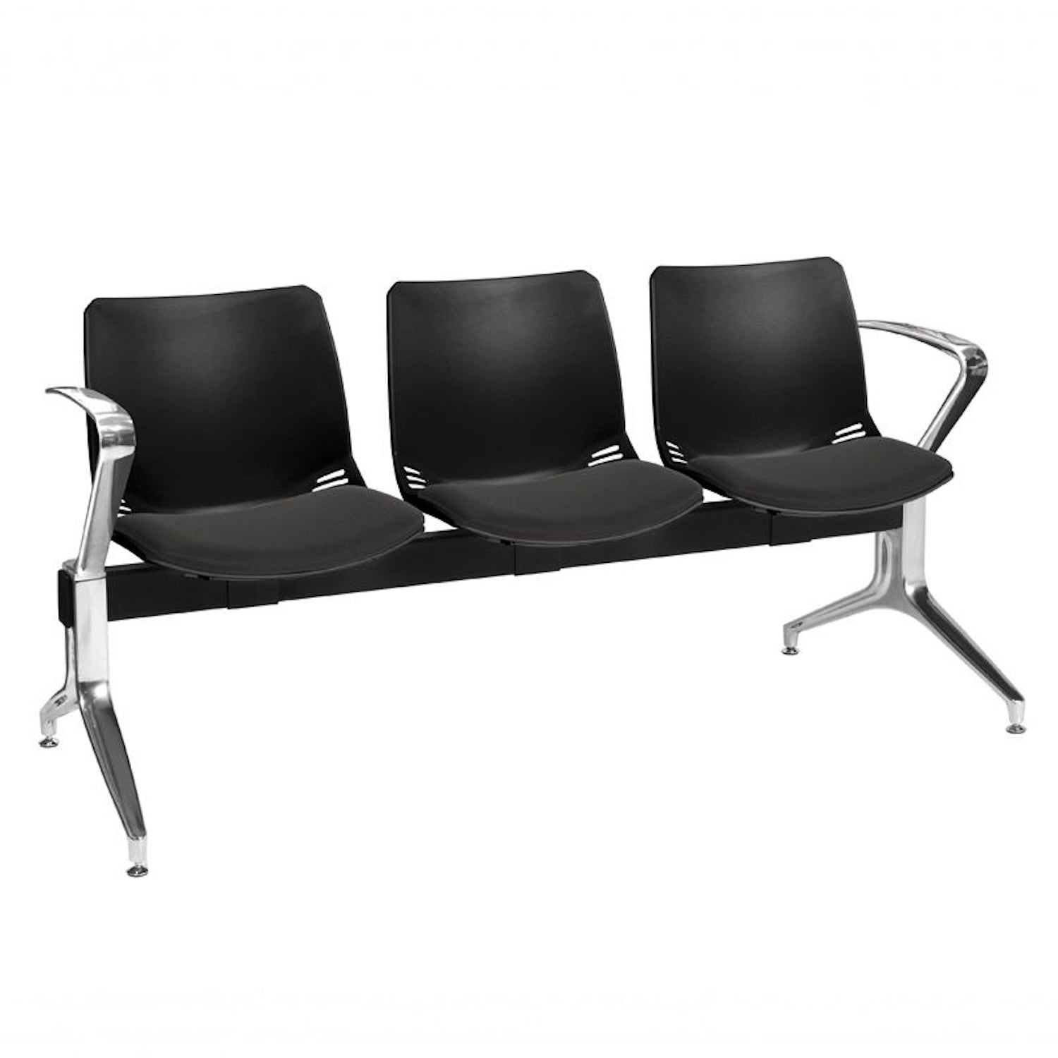 Neptune Visitor 3 Seat | Inter/Vene Upholstered, Black Seat Pad