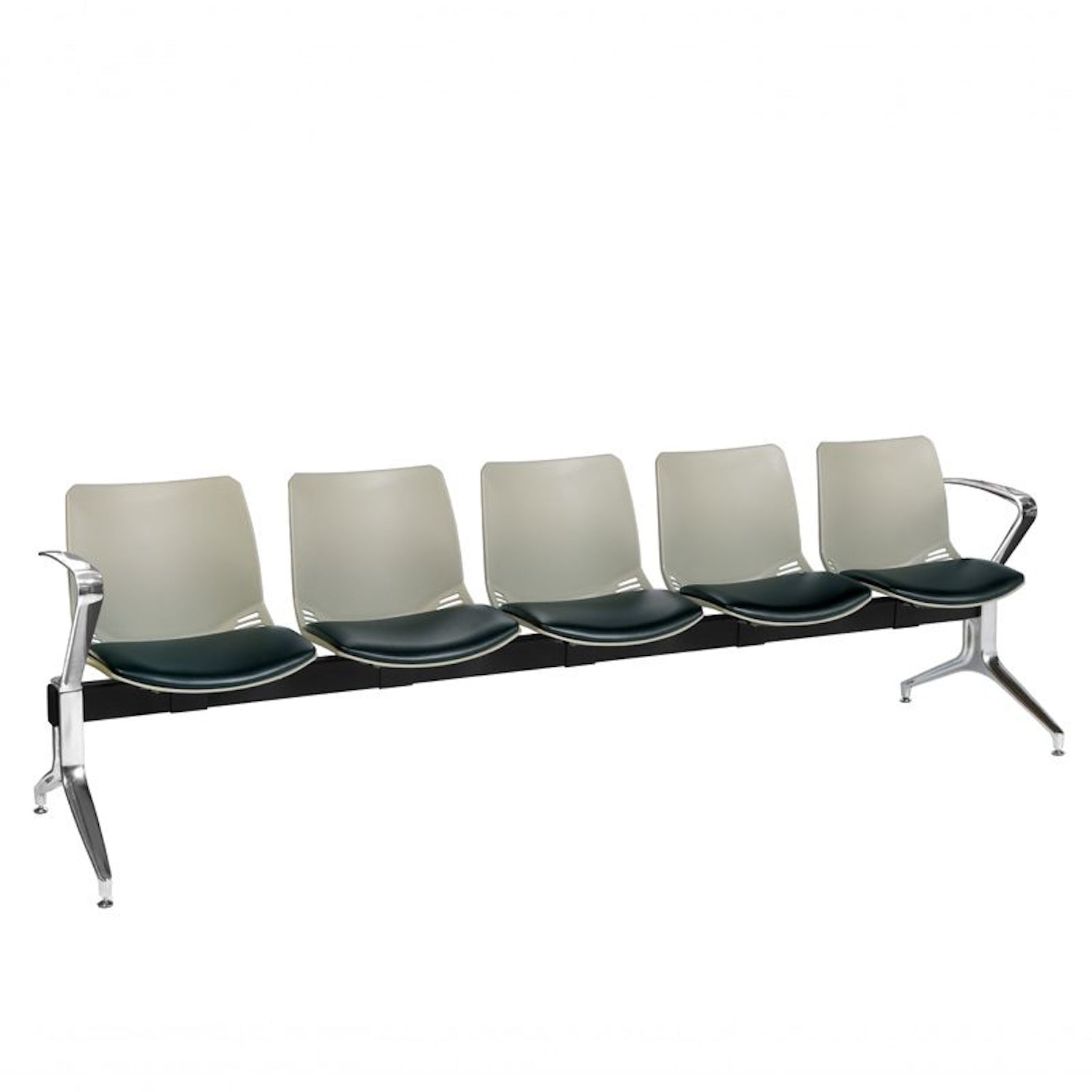 Neptune Visitor 5 Seat Module 5 Moulded Seats - Grey