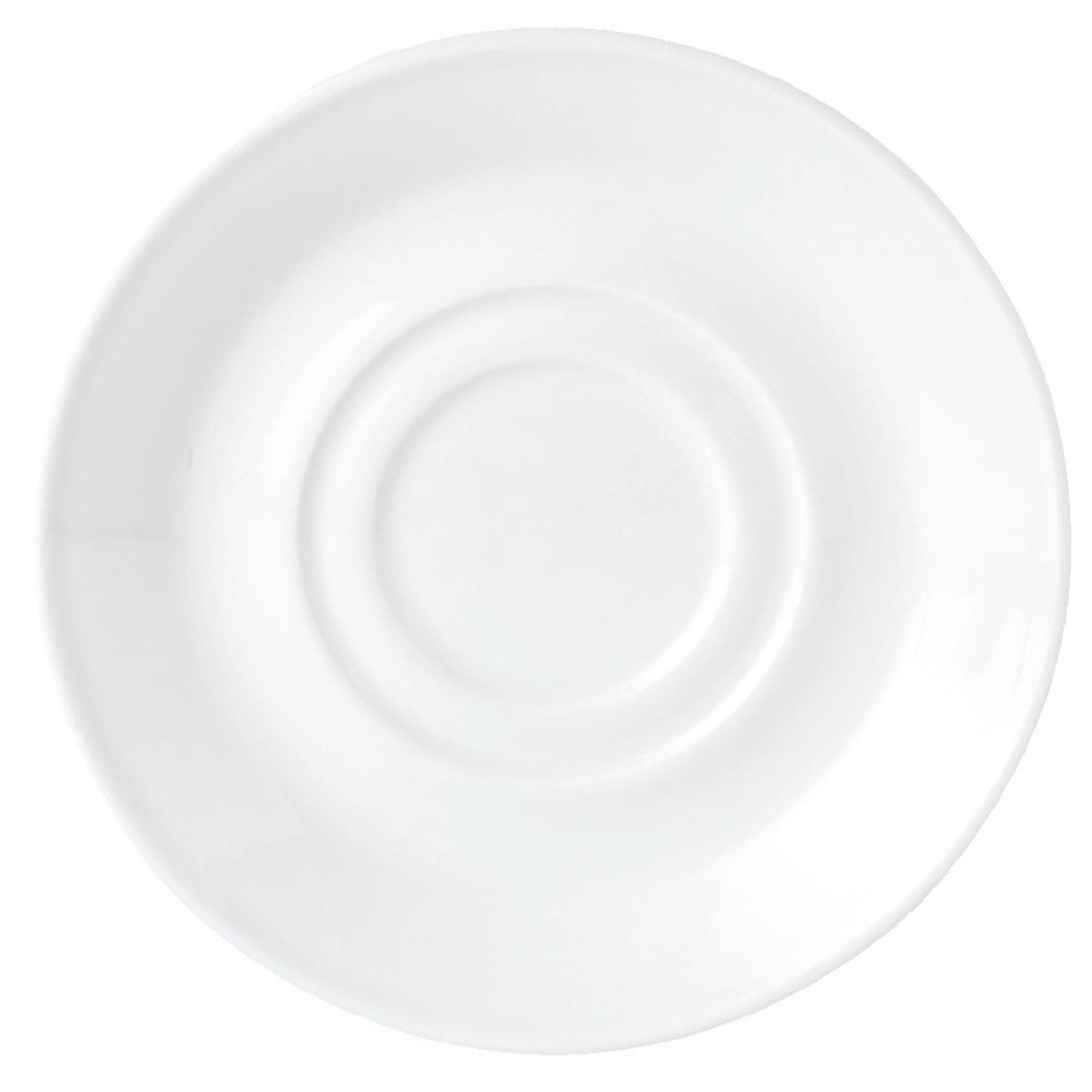 Steelite Simplicity White Low Cup Saucers | 145mm | Pack of 36